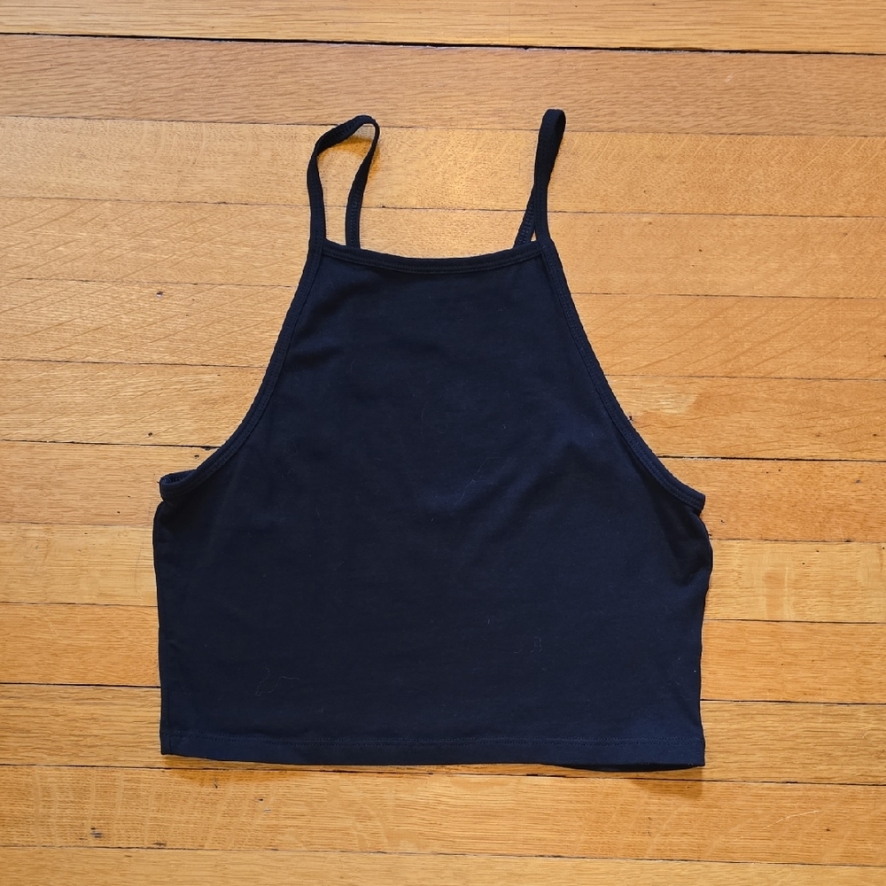 H&M, DIVIDED, Basic Black, Cropped Tank Top, EUC, Women's S